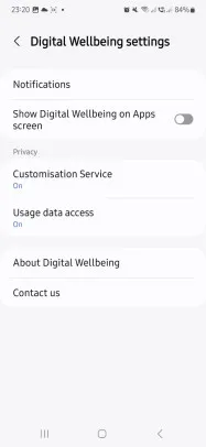 Digital Wellbeing UI on a Samsung Phone